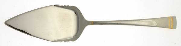 Federal Gold (Stainless, Gold Bands) Small Solid Pastry Server