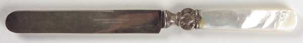 Pearl Handle Flatware 15 (Sterling) Old French Hollow Knife with Bolster