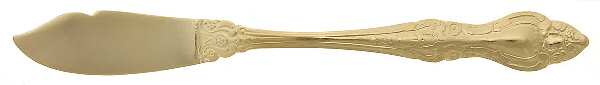 LCU81 (Gold Electroplate) Flat Handle Master Butter Knife
