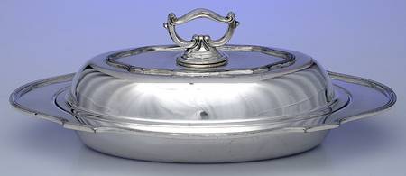 507 (Silverplate, Hollowware) Plated Divided Double Vegetable Bowl