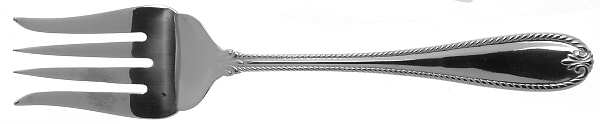 Tudor Bead-Augusta (Stainless) Medium Solid Cold Meat Serving Fork