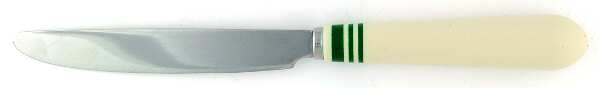 Cafe Stripe-Green (Stainless) New French Hollow Knife