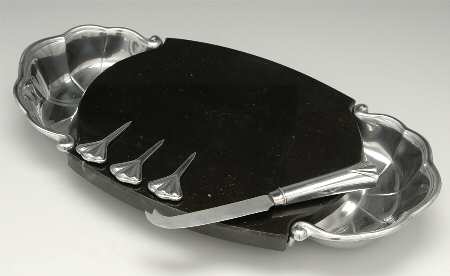 Butler's Pantry (Hollowware) Cheese & Cracker Server (Includes Knife & 3 Picks)