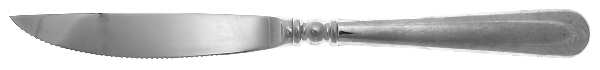 Pearl Platinum-Glossy (Stainless) Individual Steak Knife Hollow Handle Serrate Blade