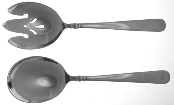 Pearl Platinum-Glossy (Stainless) 2 Piece Salad/Casserole Set, Solid Pieces
