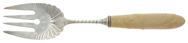 LFC11 (Silverplate) Large Hollow Handle Fish Serving Fork