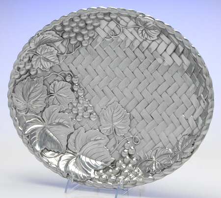 Grape Weave (Hollowware, Other) Plate for Chip & Dip