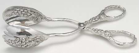 Grape Weave (Hollowware, Other) 1-Piece Salad Tongs