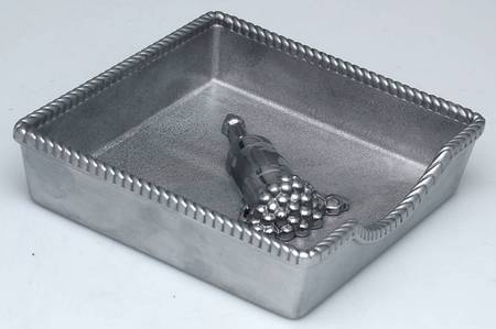 Grape Weave (Hollowware, Other) Square Napkin Holder with Weight