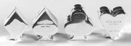 Gin Rummy (Silverplate, Hollowware) Place Card Holder - Set of 4 Motifs