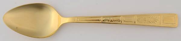 Silver Leaves-Gold (Gold Electroplate) Teaspoon