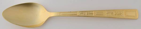 Silver Leaves-Gold (Gold Electroplate) Place/Oval Soup Spoon