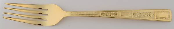 Silver Leaves-Gold (Gold Electroplate) Fork