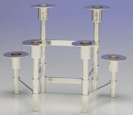 Baristo Road (Silverplate, Hollowware) 6 Light Candelabra