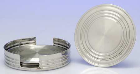 Tin Can Alley (Stainless, Hollowware) Coaster - Set of 4