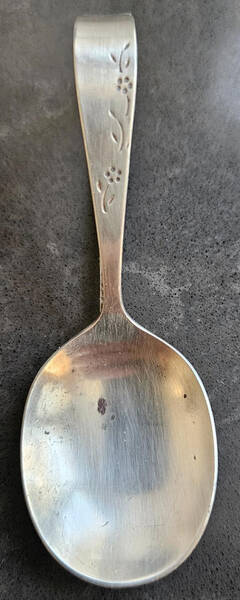 LUL3 (Sterling) Curved Handle Baby Spoon