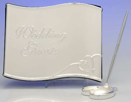 Forevermore (Silverplate Hollowware) Guestbook W/Pen & Holder