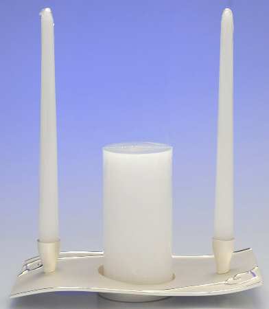 Forevermore (Silverplate Hollowware) 3 Candle Holder Centerpiece
