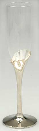 Forevermore (Silverplate Hollowware) Glass & Silver Champagne Flute