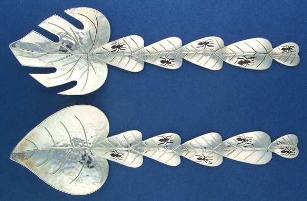 Silverplate Flatware (2 Pc) Solid Salad Set