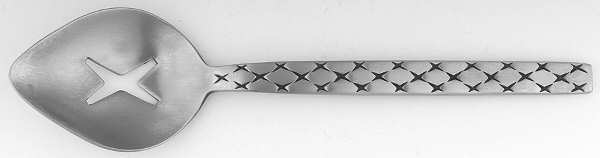 Diamonds (Stainless) Pierced Solid Serving Spoon
