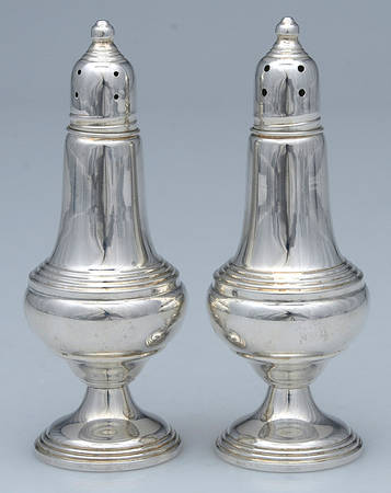 63 (Sterling, Hollowware) Weighted Salt and Pepper Set