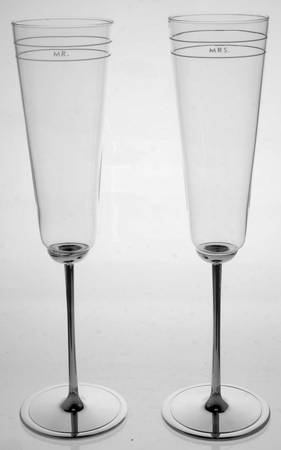 Darling Point (Silverplate, Hollowware) Pair of Champagne Flute Glasses