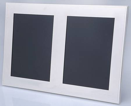 Darling Point (Silverplate, Hollowware) Double Frame Holds 5" X 7"