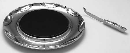 Scoop (Aluminum, Hollowware) Cheese Board & Knife Set