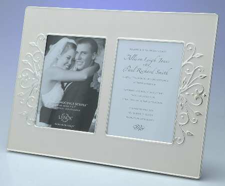 Opal Innocence Scroll (Silverplate, Hollowware) Double Invitation Frame