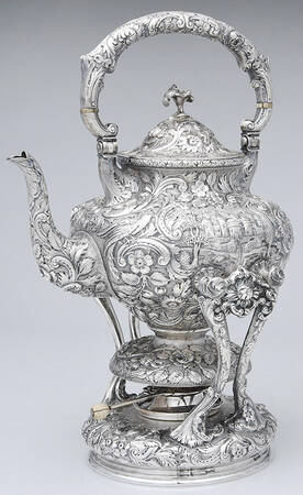 Landscape (Sterling, Hollowware) Kettle, Stand & Burner