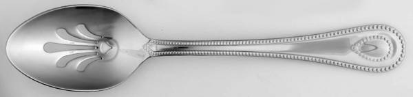 French Perle (Stainless) Pierced Tablespoon (Serving Spoon)