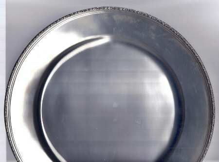 William & Mary (Sterling, Hollowware)  10" Dinner Plate