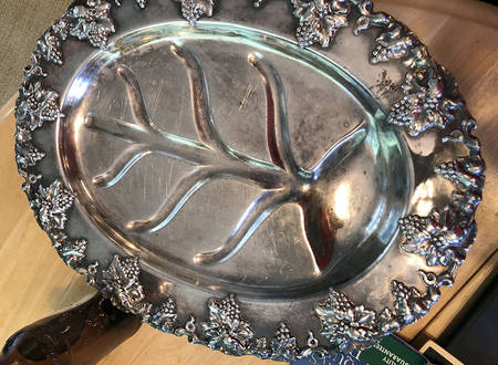 507E (Silverplate, Hollowware) Meat Platter with Well Tree