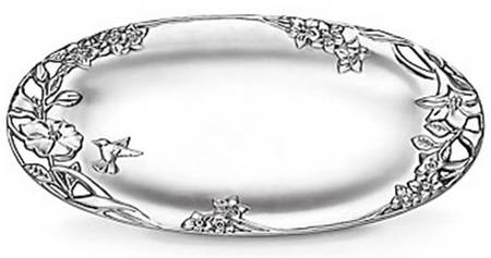 Floral Romance (Aluminum, Hollowware) 15" Bread Tray