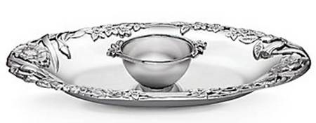 Floral Romance (Aluminum, Hollowware) 2 Piece Chip & Dip Set