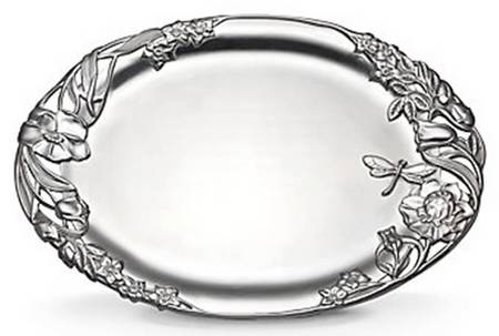 Floral Romance (Aluminum, Hollowware) 18" Oval Serving Platter