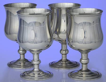 P240 (Pewter, Hollowware) Wine Goblet - Set of 4
