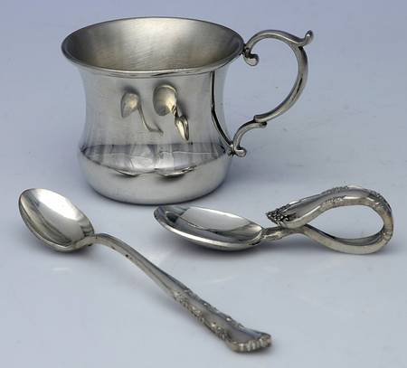 Pewter Hollowware (3 Pc) Baby Set (BC, INS, BSC)