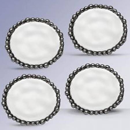 Organics-Beaded (Aluminum, Hollowware) Coaster - Set of 4