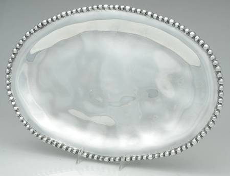 Organics-Beaded (Aluminum, Hollowware) 18" Oval Tray
