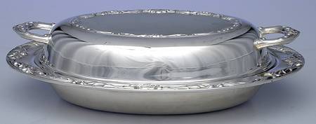 Silverplate Hollowware Double Vegetable Bowl