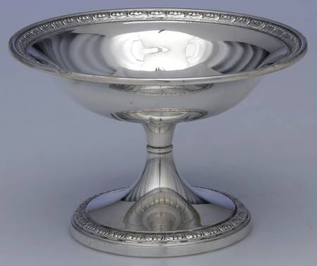 1870C (Sterling, Hollowware) Round Weighted Compote (Height X Width)