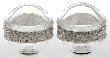Pave (Platinum Plated, Hollowware) Salt & Pepper Set
