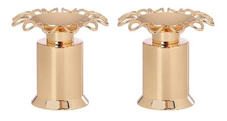 Keaton Street (Gold Plate, Hollowware) Pair of Candlesticks