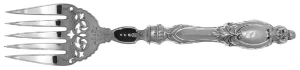 Silverplate Flatware Hollow Handle Fish Serving Knife, Silverplt Blade