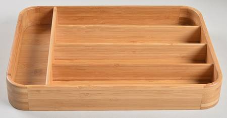 Flatware Drawer Caddies Bamboo Bamboo Flatware Drawer Caddy