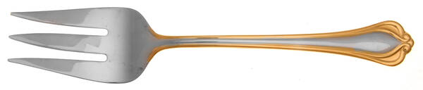 Alcott Gold (Stainless) Medium Solid Cold Meat Serving Fork by Lenox
