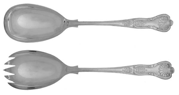 Kings (Silverplate) (2 Pc) Solid Salad Set