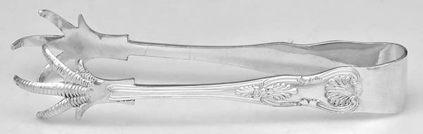 Kings (Silverplate) Large Ice Serving Tongs